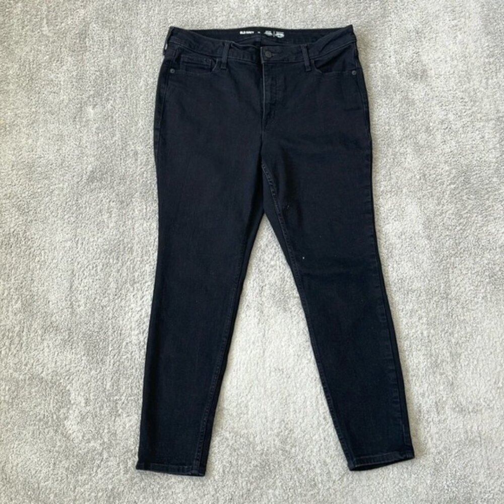 EC Old Navy High Rise Rockstar Super Skinny Black Jeans - Size 14S